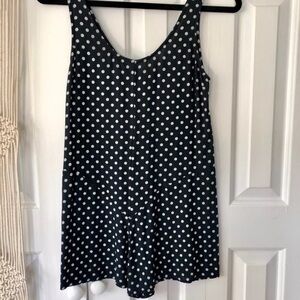 Kova & T Women Black Polka Dot Romper Size: 2